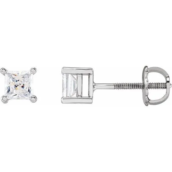 Square 4-Prong Stud Earrings Holly's Jewelry Mountain Home, AR