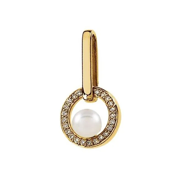 Accented Pearl Pendant Long Jewelers Chesapeake, VA
