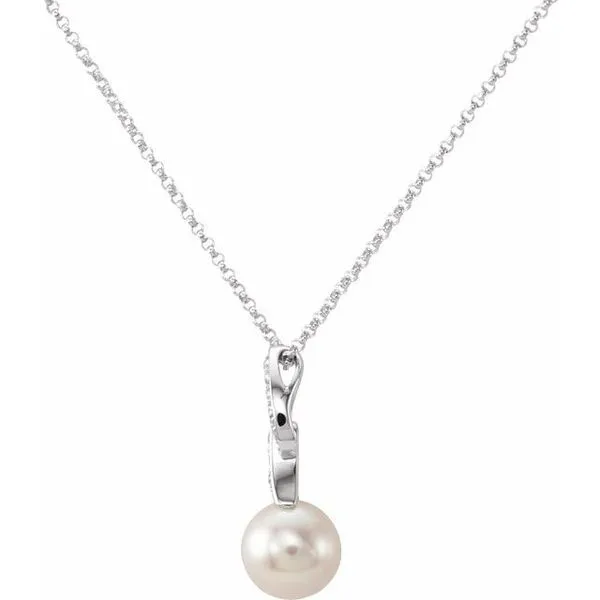 Accented Pearl Necklace Image 2 Holly's Jewelry Mountain Home, AR