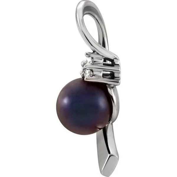 Freeform Pearl Pendant Image 2 Hopman Jewelers Elkhart, IN