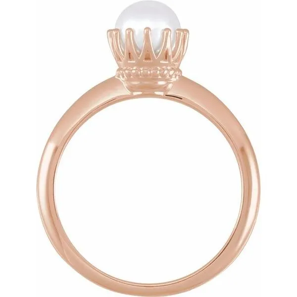 Pearl Crown Ring Image 2 Blue Heron Jewelry Company Poulsbo, WA