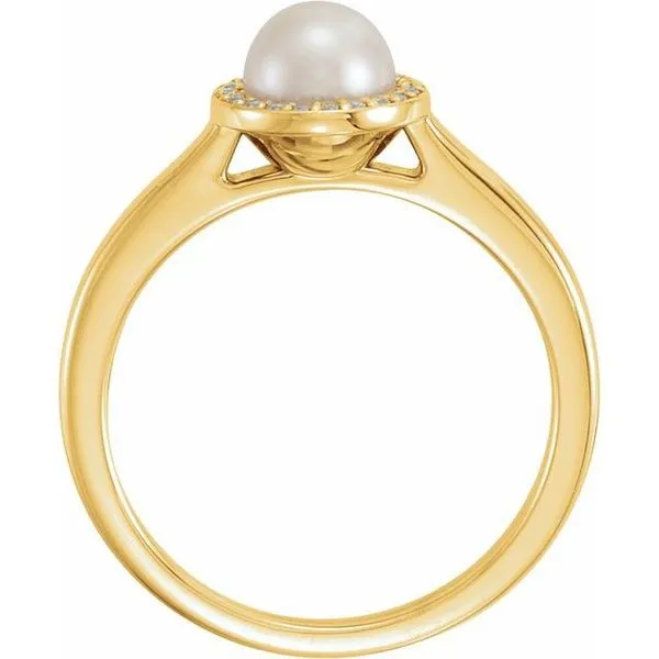 Halo-Style Pearl Ring Image 2 G.G. Gems, Inc. Scottsdale, AZ
