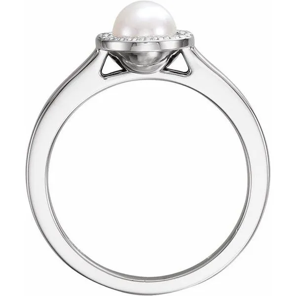 Halo-Style Pearl Ring Image 2 G.G. Gems, Inc. Scottsdale, AZ