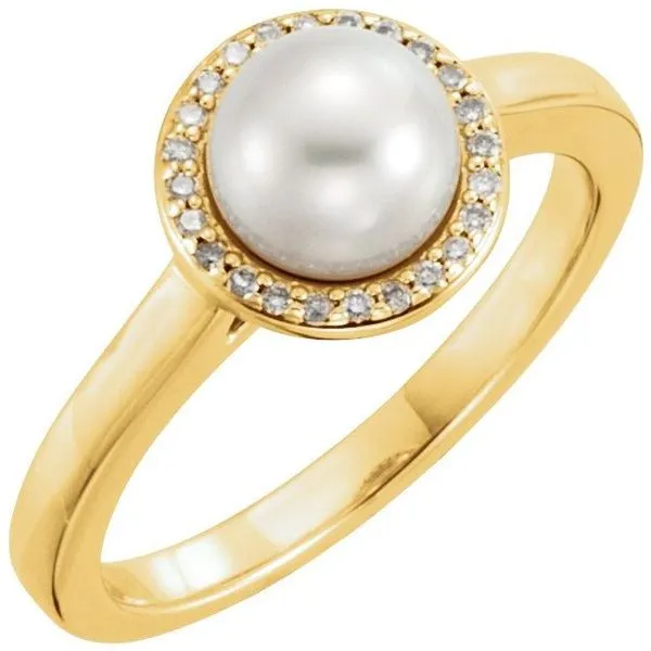 Halo-Style Pearl Ring Rasmussen Jewelers Spanish Fork, UT