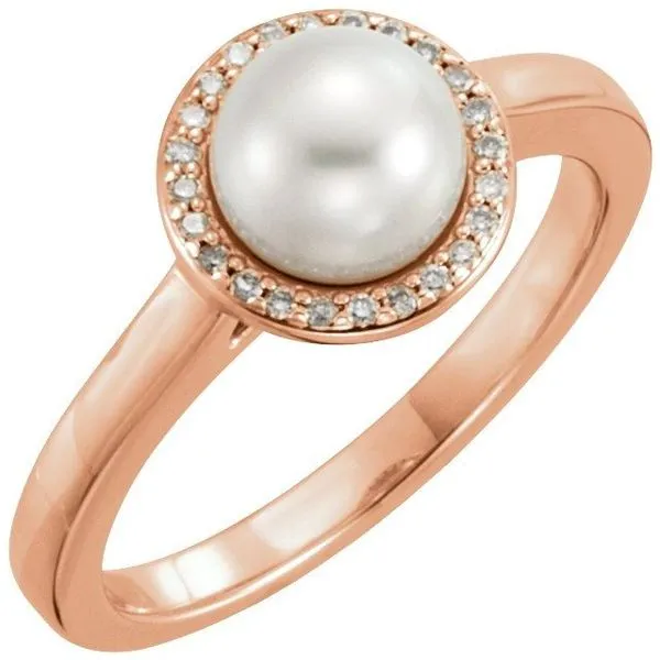 Halo-Style Pearl Ring Rasmussen Jewelers Spanish Fork, UT