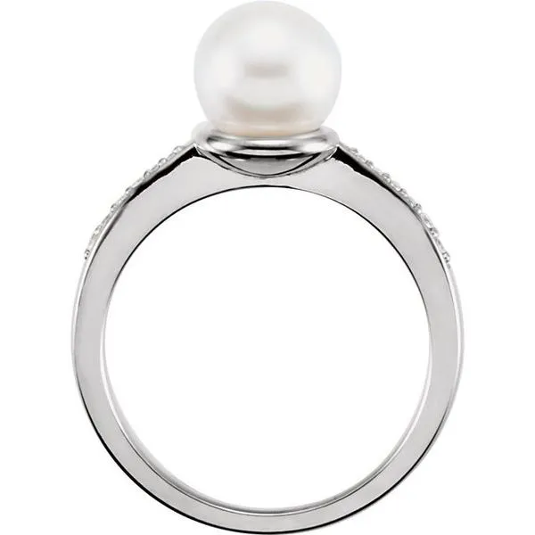 Accented Pearl Ring Image 2 Long Jewelers Chesapeake, VA