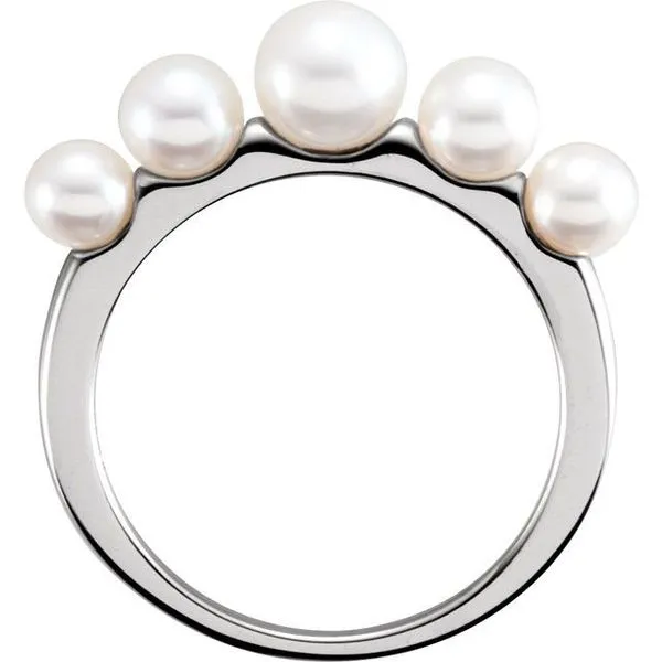 Stackable Pearl Ring Image 2 John E. Koller Jewelry Designs owasso, OK