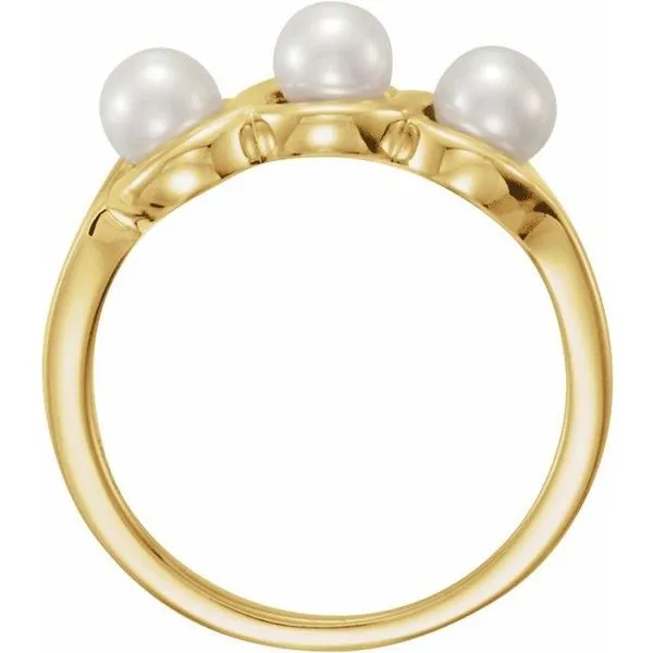 Three-Stone Pearl Ring Image 2 Gysbers Jewelry Waupun, WI