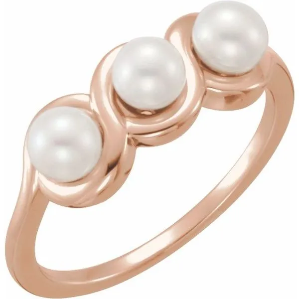 Three-Stone Pearl Ring Hopman Jewelers Elkhart, IN