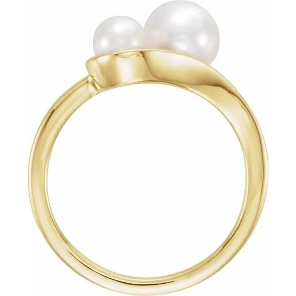 Two-Stone Pearl Ring Image 2 Becky Beck's Jewelry DeKalb, IL