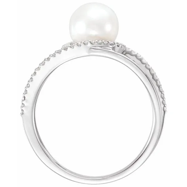 Pearl Negative Space Ring Image 2 John E. Koller Jewelry Designs owasso, OK