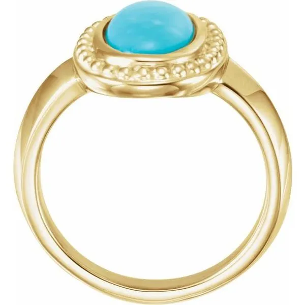 Beaded Cabochon Ring Image 2 John E. Koller Jewelry Designs owasso, OK