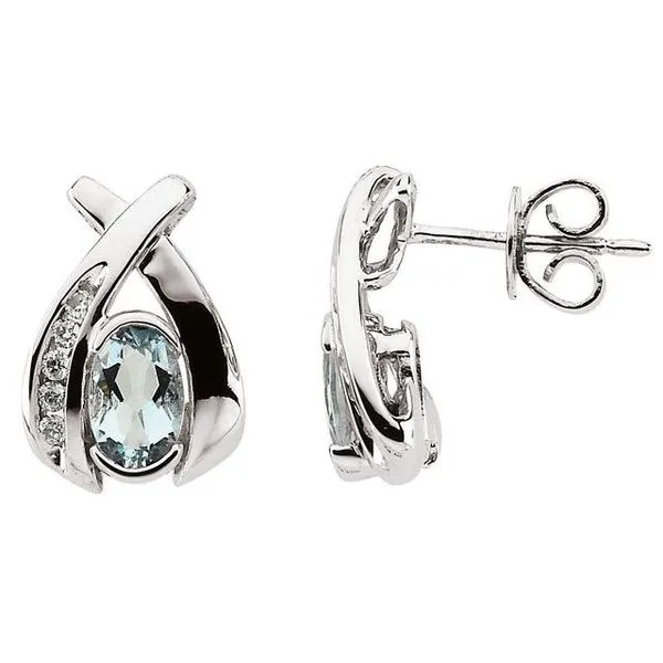 Accented Criss-Cross Earrings D'Errico Jewelry Scarsdale, NY