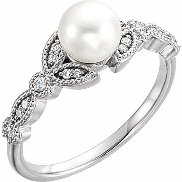 Pearl Leaf Ring M. J. Thomas Jewelers, Ltd. Stratford, CT