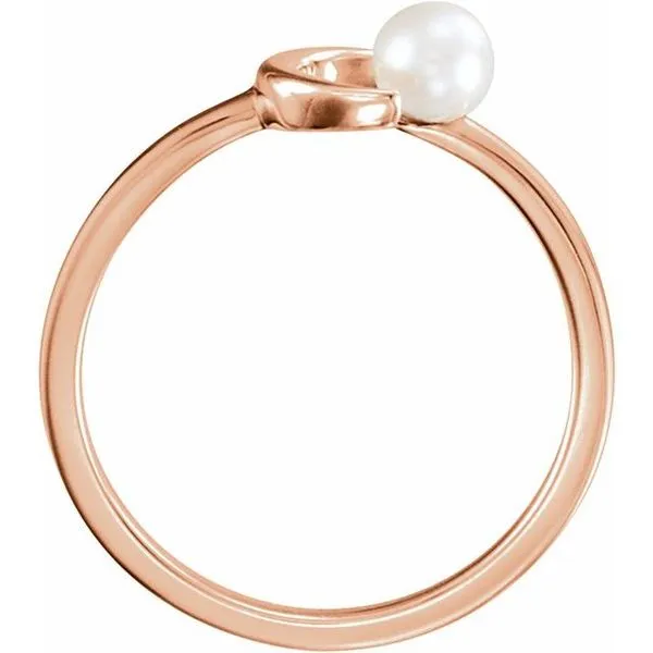Pearl Crescent Moon Ring Image 2 Bauble Patch Jewelers Comstock Park, MI
