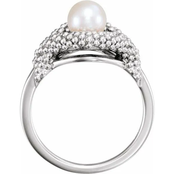 Beaded Pearl Ring Image 2 The Diamond Shop, Inc. Lewiston, ID