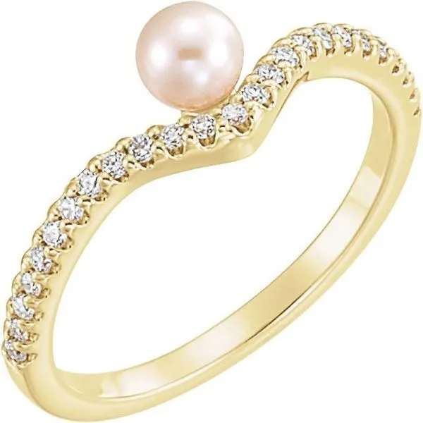 Pearl V Ring Long Jewelers Chesapeake, VA