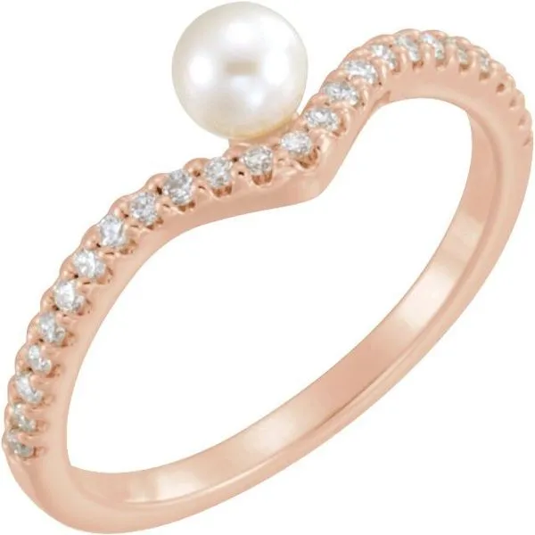 Pearl V Ring Gysbers Jewelry Waupun, WI