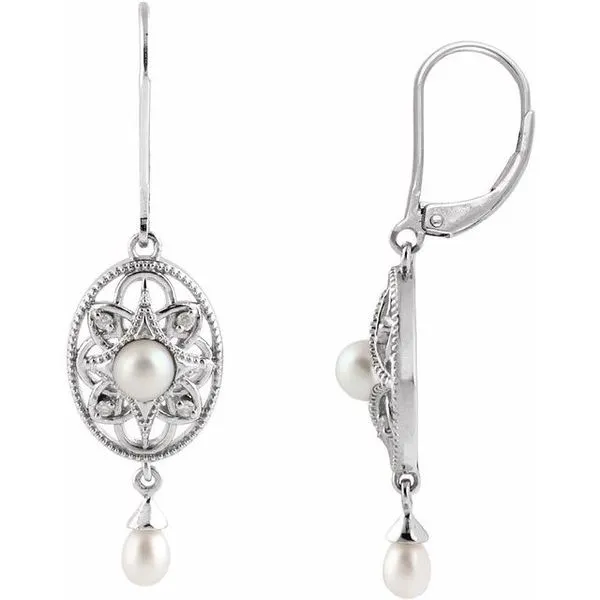 Vintage-Inspired Pearl Earrings J. Meredith Jewelers Delafield, WI