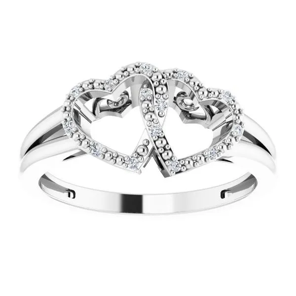 Double Heart Ring Image 3 Hopman Jewelers Elkhart, IN