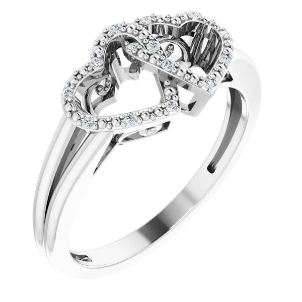 Double Heart Ring Hopman Jewelers Elkhart, IN