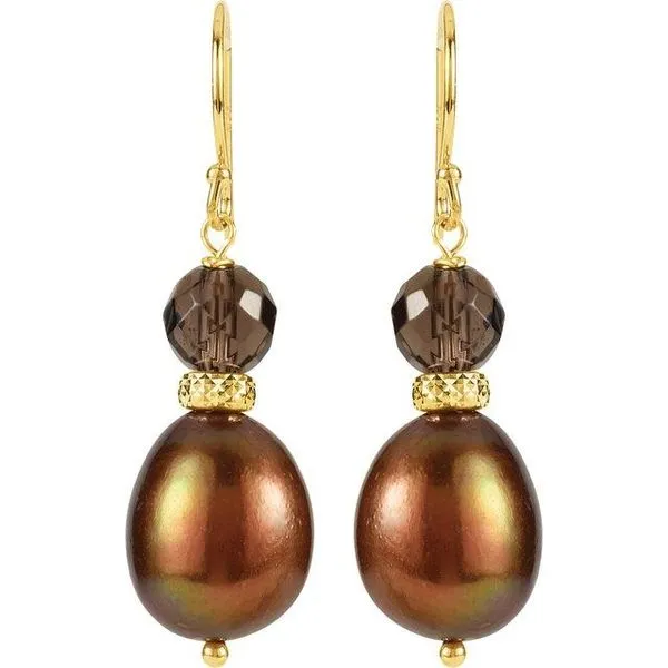 Accented Pearl Earrings Image 2 J. Meredith Jewelers Delafield, WI
