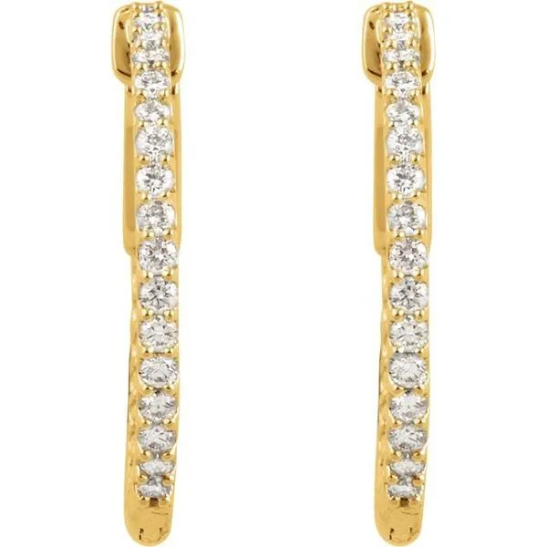 Inside-Outside Hoop Earrings Image 2 Hopman Jewelers Elkhart, IN