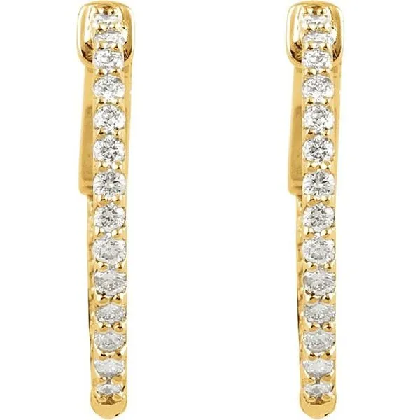 Inside-Outside Hoop Earrings Image 2 Hopman Jewelers Elkhart, IN