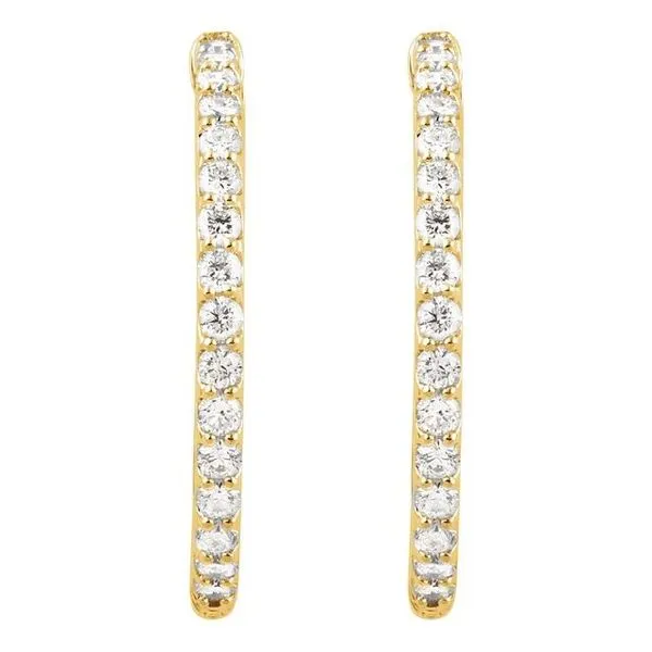 Inside-Outside Hoop Earrings Image 2 Hopman Jewelers Elkhart, IN