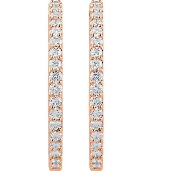 Inside-Outside Hoop Earrings Image 2 Hopman Jewelers Elkhart, IN