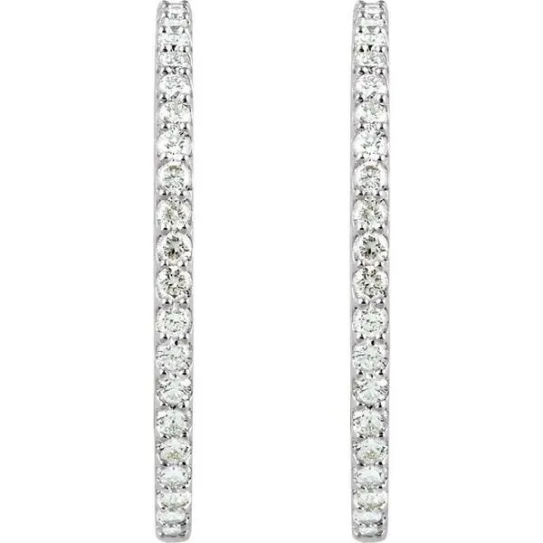 Inside-Outside Hoop Earrings Image 3 Hopman Jewelers Elkhart, IN