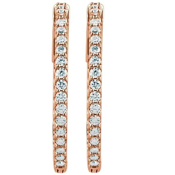 Inside-Outside Hoop Earrings Image 2 Jerald Jewelers Latrobe, PA
