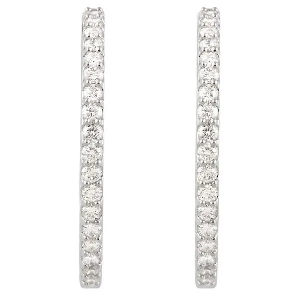 Inside-Outside Hoop Earrings Image 2 J. Meredith Jewelers Delafield, WI