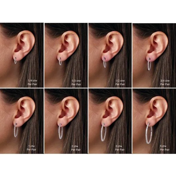 Inside-Outside Hoop Earrings Image 3 J. Meredith Jewelers Delafield, WI