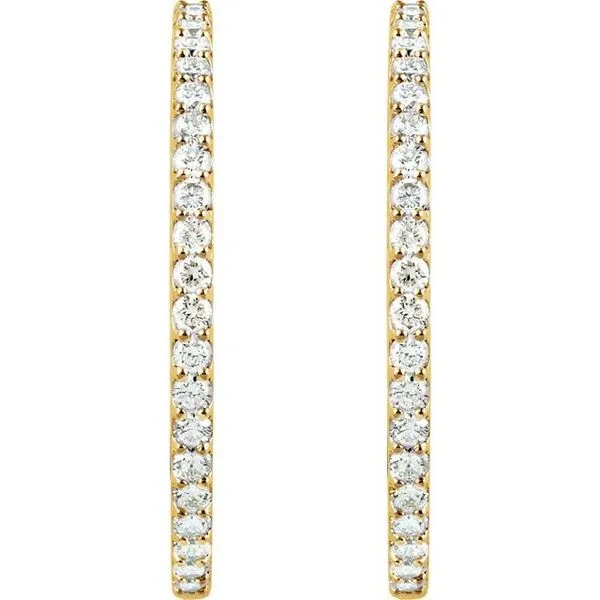 Inside-Outside Hoop Earrings Image 3 Milan's Jewelry Inc Sarasota, FL