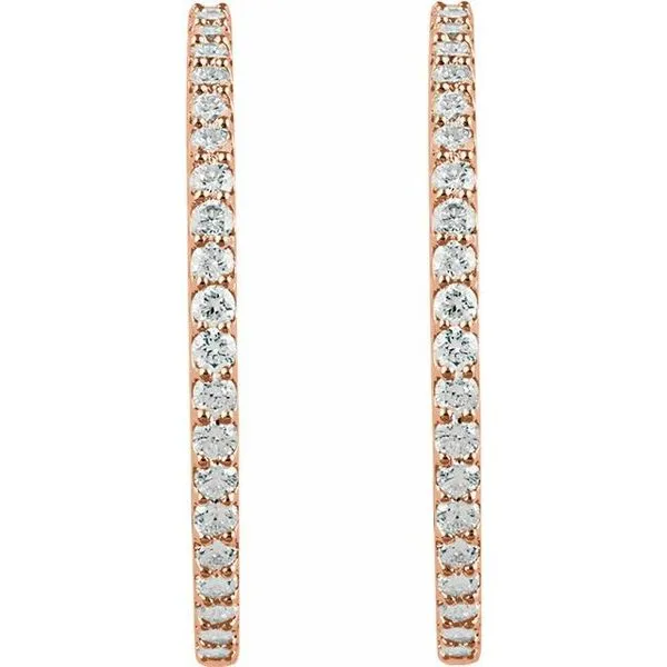 Inside-Outside Hoop Earrings Image 3 Grayson & Co. Jewelers Iron Mountain, MI