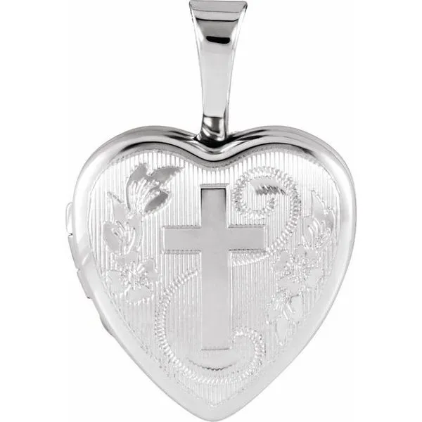 Cross & Heart Locket Mendham Jewelers Mendham, NJ