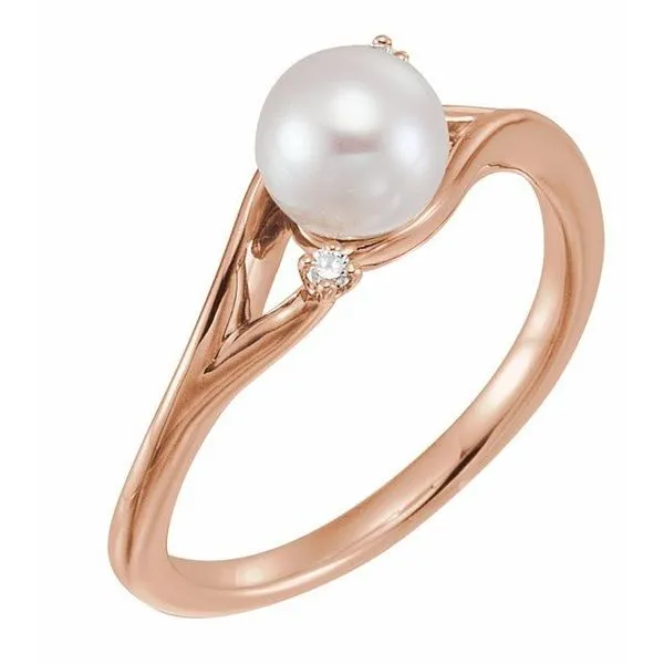 Pearl Bypass Ring Linwood Custom Jewelers Linwood, NJ