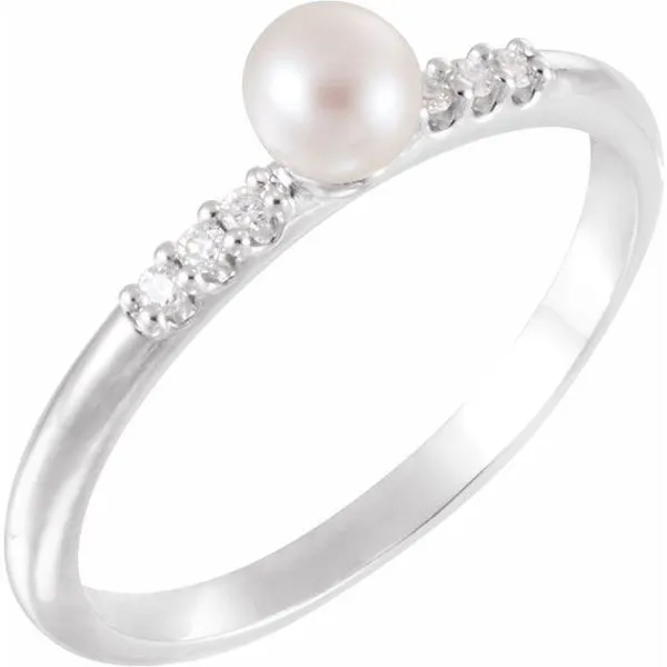 Accented Stackable Pearl Ring Hopman Jewelers Elkhart, IN