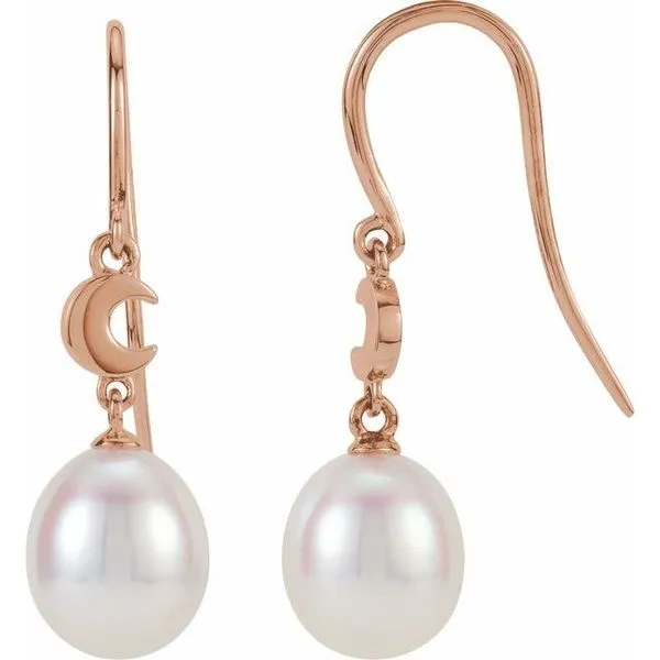 Crescent Moon Pearl Earrings Holly's Jewelry Mountain Home, AR