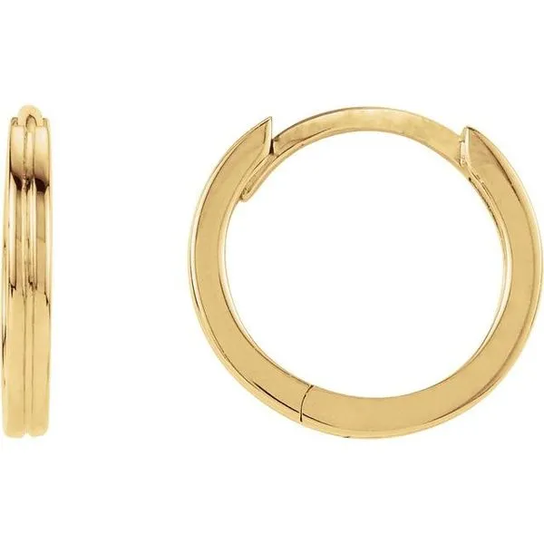 Grooved Huggie Hoop Earrings Jerald Jewelers Latrobe, PA