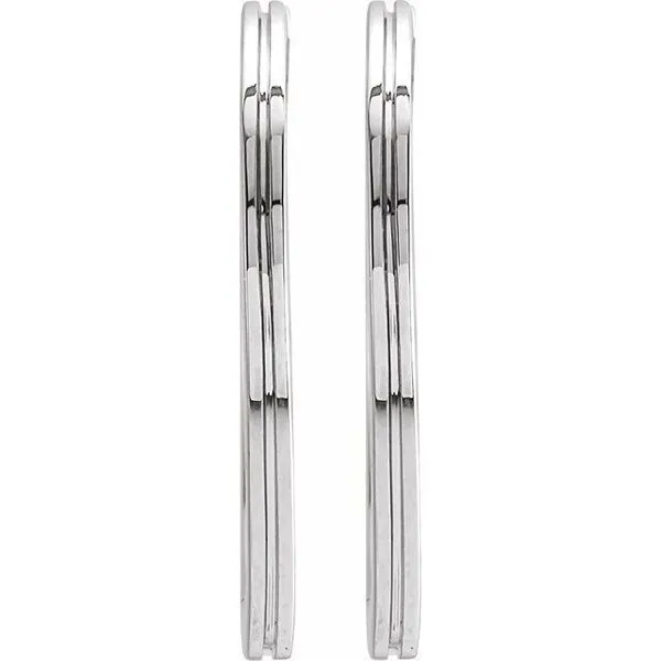 Grooved Huggie Hoop Earrings Image 2 Comstock Jewelers Edmonds, WA