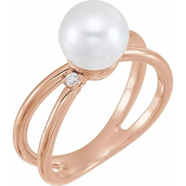 Pearl Negative Space Ring Jerald Jewelers Latrobe, PA