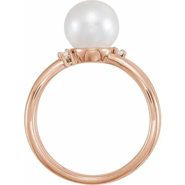 Pearl Negative Space Ring Image 2 Jerald Jewelers Latrobe, PA