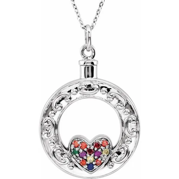 Celebration of Life Heart Ash Holder Necklace Scirto's Jewelry Lockport, NY