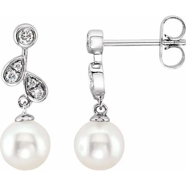 Accented Pearl Earrings Hopman Jewelers Elkhart, IN