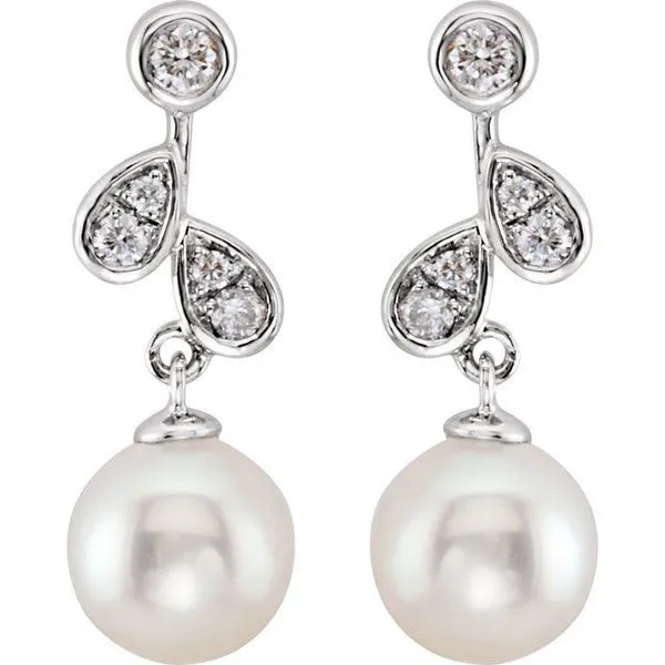 Accented Pearl Earrings Image 2 Holly's Jewelry Mountain Home, AR
