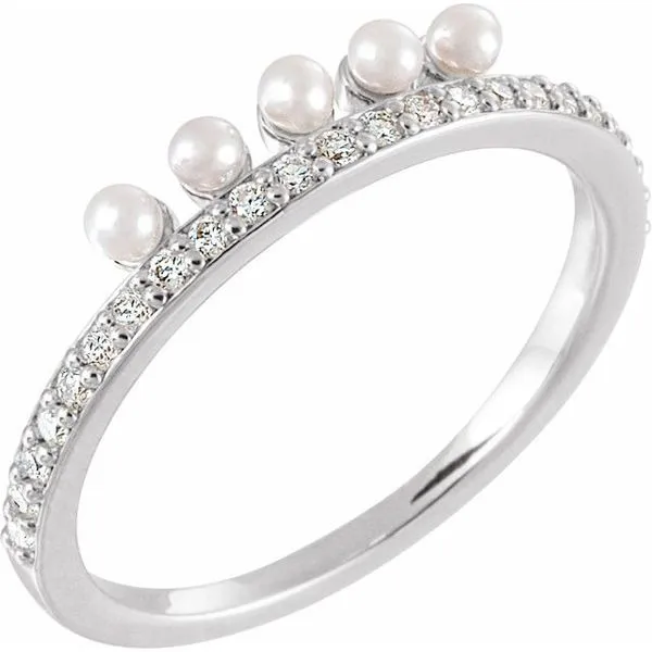 Accented Stackable Pearl Ring Jerald Jewelers Latrobe, PA