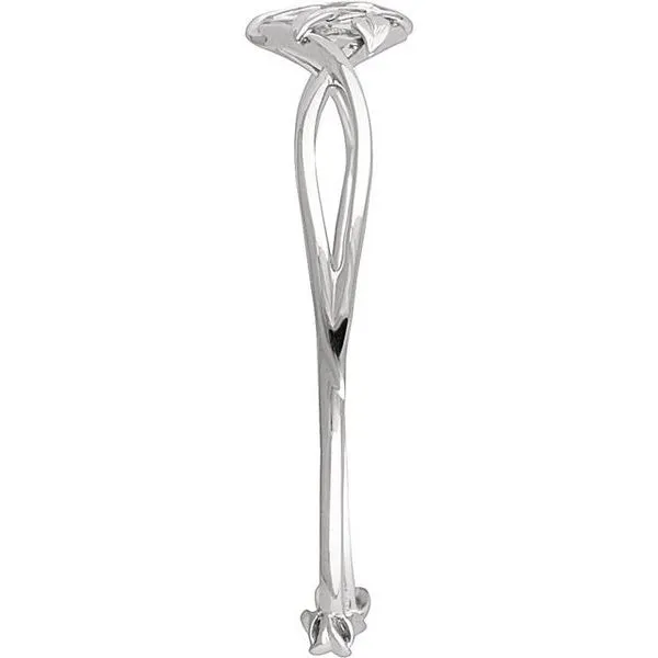 Accented Floral Cuff Bracelet Image 3 Hopman Jewelers Elkhart, IN