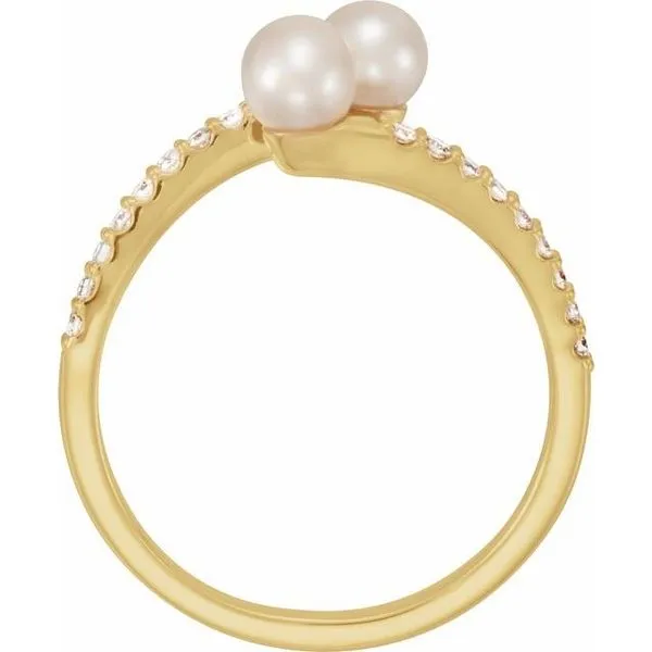 Pearl Bypass Ring Image 2 Hopman Jewelers Elkhart, IN